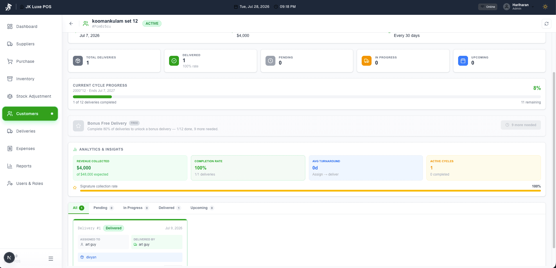 Distribution & Cycle Management Platform - View 6