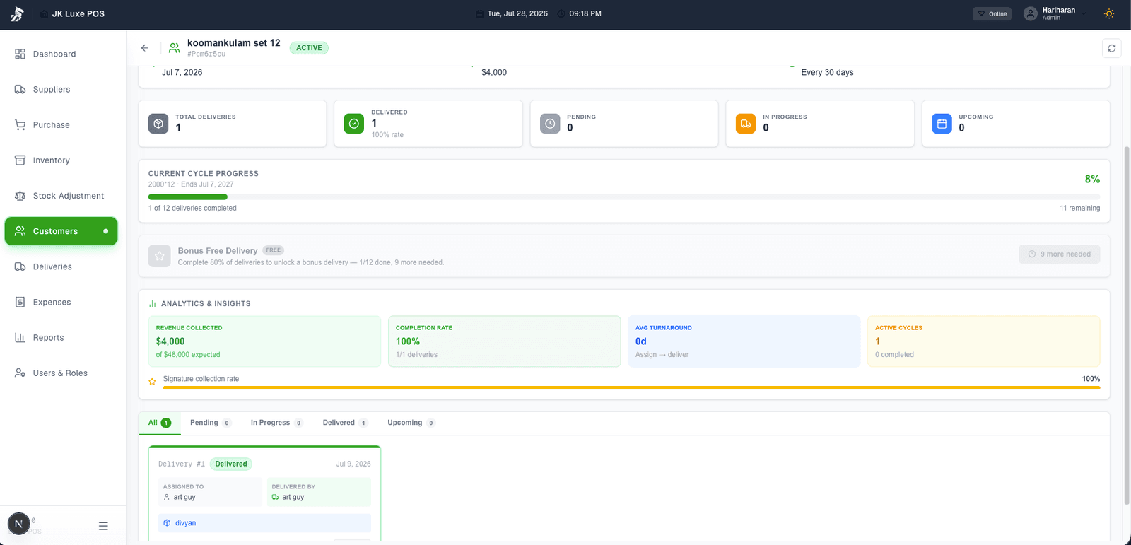 Distribution & Cycle Management Platform - View 6